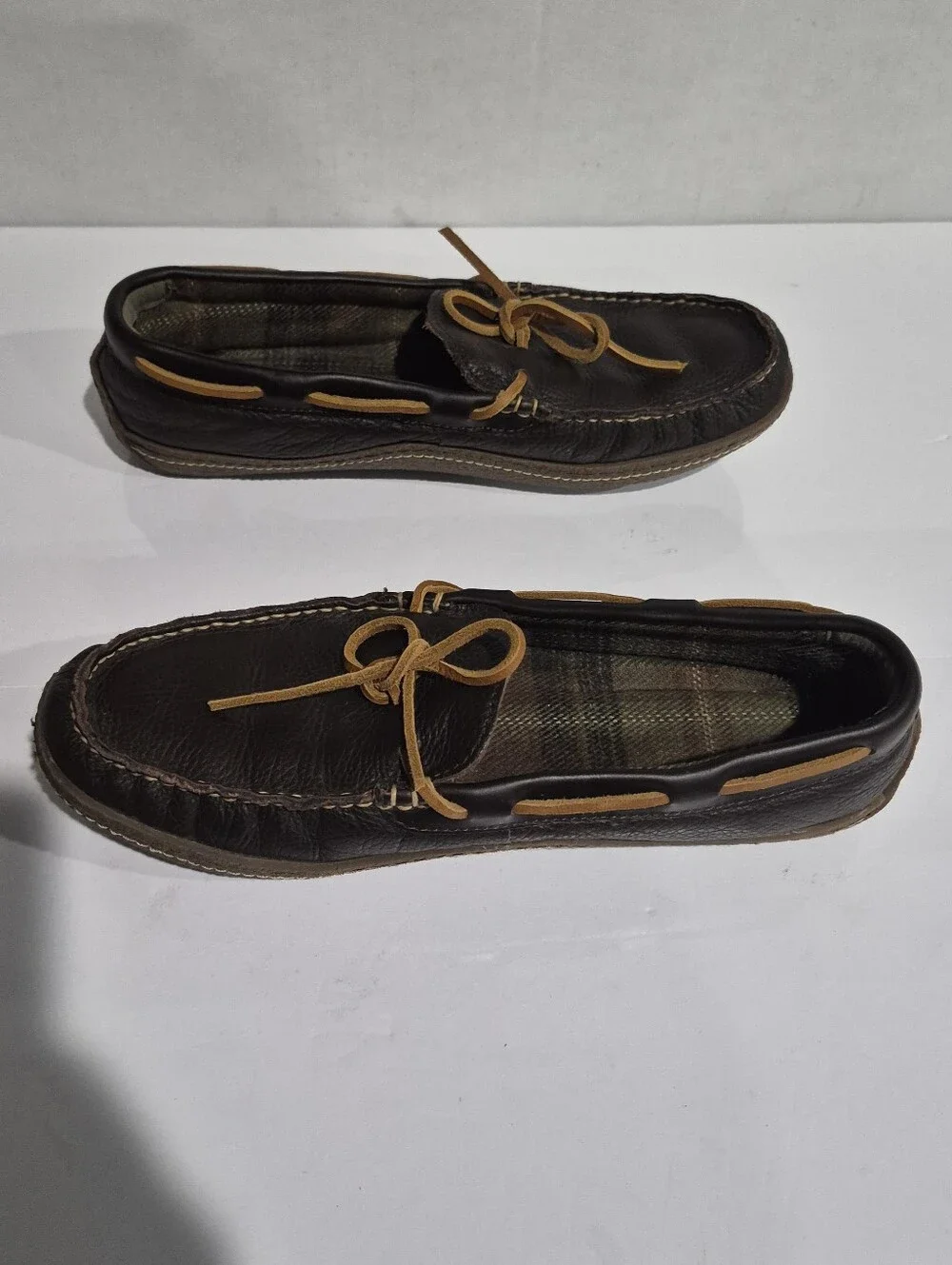 L.L. Bean Men’s Brown Leather Moccasin Driving Loafers Size 11